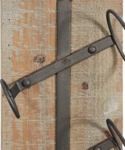 Grayson Lane 32 In. x 8 In. Industrial Wine Holder Rack - Brown Wood -GRAYSON LANE shop 330861593 AlternateImage3 l