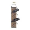 Grayson Lane 32 In. x 8 In. Industrial Wine Holder Rack - Brown Wood