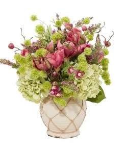 Grayson Lane 22-in x 20-in Natural Artificial Foliage - Multi Coloured Plastic and Ceramic