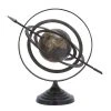 Grayson Lane 17-in x 19-in Industrial Globe - Black Aluminum