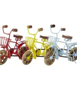 Grayson Lane Set of 3 10-in x 8-in Multi Coloured Vintage Bicycle Sculpture - Metal