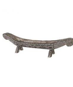 Grayson Lane 13-in x 50-in Eclectic Decorative Bowl - Black Wood