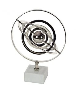 Grayson Lane 18-in x 12-in Glam Globe - Silver Aluminum