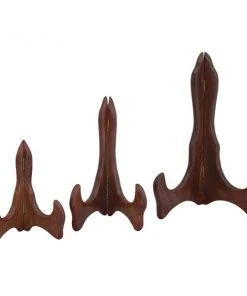 Grayson Lane Set of 3 9-in, 8-in, 5-in Brown Traditional Easel - Mango Wood