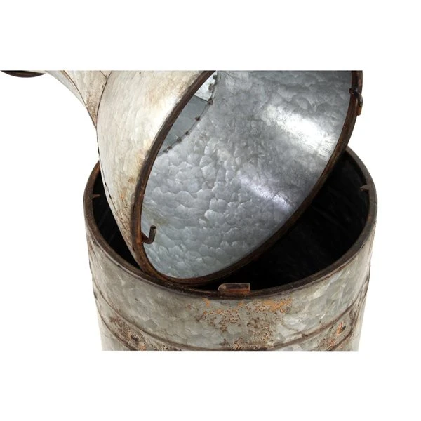 Grayson Lane Set of 3 43-in, 33-in, 25-in Farmhouse Vase - Grey Metal 3 Grayson Lane Set of 3 43-in, 33-in, 25-in Farmhouse Vase - Grey Metal - Image 3