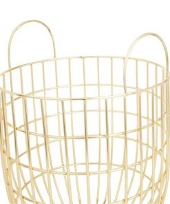 Grayson Lane Set of 2 17-in x 11-in Contemporary Storage Baskets - Gold Iron 7 Grayson Lane Set of 2 17-in x 11-in Contemporary Storage Baskets - Gold Iron -GRAYSON LANE shop 330861645 AlternateImage4 l