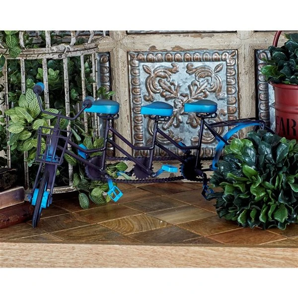 Grayson Lane 10-in x 20-in Vintage Sculpture - Blue Metal Bicycle 2 Grayson Lane 10-in x 20-in Vintage Sculpture - Blue Metal Bicycle - Image 2