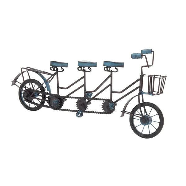 Grayson Lane 10-in x 20-in Vintage Sculpture - Blue Metal Bicycle 4 Grayson Lane 10-in x 20-in Vintage Sculpture - Blue Metal Bicycle - Image 4