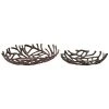 Grayson Lane Set of 2 15-in, 12-in Coastal Tray - Black Aluminum