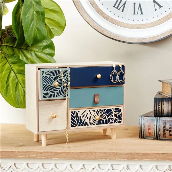 330861653_AlternateImage1_l.jpg Grayson Lane 10-in x 13-in Eclectic Jewelry Box - Blue Wood -GRAYSON LANE shop 330861653 AlternateImage1 l