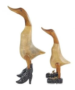 Grayson Lane Set of 2 17-in, 12-in Brown Coastal Duck Sculpture - Bamboo -GRAYSON LANE shop 330861658 AlternateImage4 l