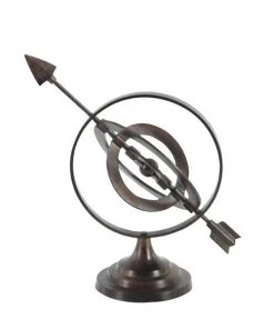 Grayson Lane 13-in x 12-in Industrial Globe - Brown Aluminum -GRAYSON LANE shop 330861669 AlternateImage4 l