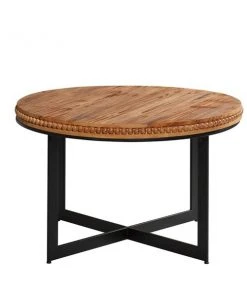 Grayson Lane 16-in x 30-in Industrial Coffee Table - Brown Wood