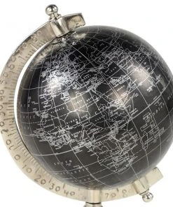 Grayson Lane 12-in x 7-in Rustic Globe - Black Aluminum -GRAYSON LANE shop 330861678 AlternateImage3 l