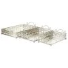 Grayson Lane Set of 3 22-in, 19-in, 16-in Glam Tray - Silver Metal