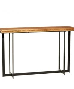 Grayson Lane 52-in x 33-in Industrial Console Table - Brown Wood