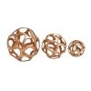 Grayson Lane Set of 3 8-in, 6-in, 4-in Copper Contemporary Orbs & Vase Filler -Aluminum