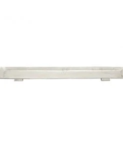 Grayson Lane 2-in x 35-in x 7-in Contemporary Tray - Silver Aluminum