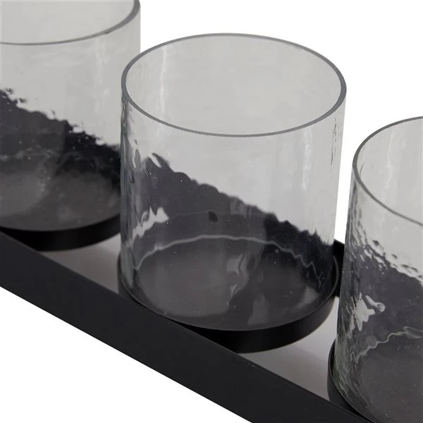 Grayson Lane Set of 2 12.75-in, 21.25-in Candle Holder - Black Metal 4 Grayson Lane Set of 2 12.75-in, 21.25-in Candle Holder - Black Metal - Image 4