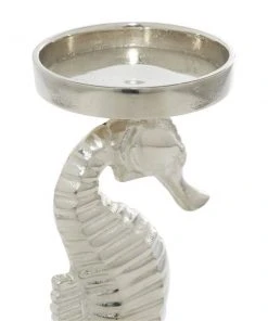 Grayson Lane Set of 2 18-in, 14-in Coastal Candle Holder - Silver Aluminum 7 Grayson Lane Set of 2 18-in, 14-in Coastal Candle Holder - Silver Aluminum -GRAYSON LANE shop 330861703 AlternateImage3 l