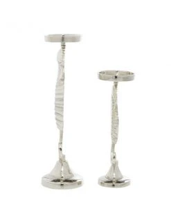 Grayson Lane Set of 2 18-in, 14-in Coastal Candle Holder - Silver Aluminum 9 Grayson Lane Set of 2 18-in, 14-in Coastal Candle Holder - Silver Aluminum -GRAYSON LANE shop 330861703 AlternateImage5 l
