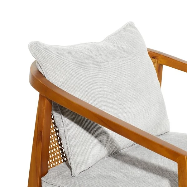 Grayson Lane 25-in x 29-in Contemporary Accent Chair - Brown Wood 3 Grayson Lane 25-in x 29-in Contemporary Accent Chair - Brown Wood - Image 3