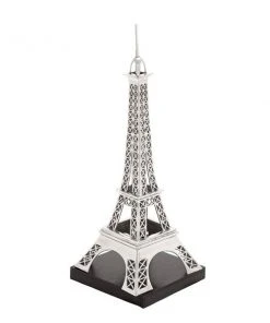 Grayson Lane 42-in x 16-in Eiffel Tower Sculpture - Silver Aluminum