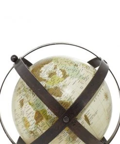 Grayson Lane 12-in x 6-in Industrial Globe - Brown Aluminum -GRAYSON LANE shop 330861711 AlternateImage2 l