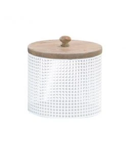 Grayson Lane Set of 2 6-in, 7-in Farmhouse Decorative Jar - White Metal -GRAYSON LANE shop 330861715 AlternateImage4 l