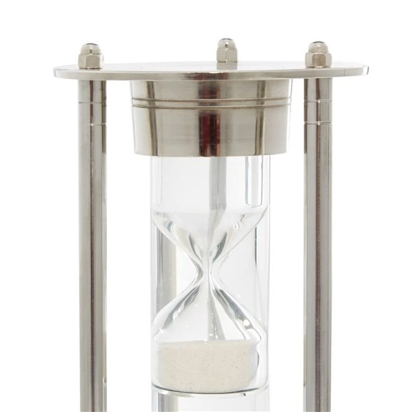 Grayson Lane 12-in x 4-in x 4-in Contemporary Timer - Silver Aluminum 3 Grayson Lane 12-in x 4-in x 4-in Contemporary Timer - Silver Aluminum - Image 3