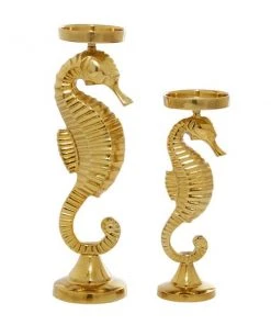 Grayson Lane Set of 2 18-in, 14-in Coastal Candle Holder - Gold Aluminum 9 Grayson Lane Set of 2 18-in, 14-in Coastal Candle Holder - Gold Aluminum -GRAYSON LANE shop 330861725 AlternateImage5 l