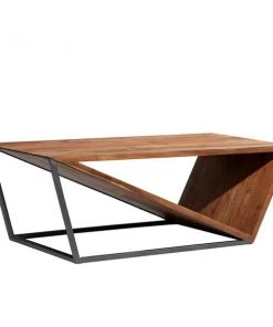 Grayson Lane 45-in x 24-in x 16-in Contemporary Coffee Table - Brown Wood and Metal