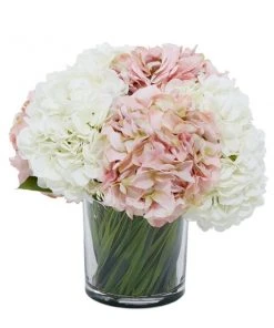 Grayson Lane 14-in x 14-in Natural Artificial Foliage - White Plastic and Ceramic