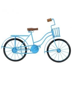 Grayson Lane 11-in x 18-in Vintage Bicycle Sculpture - Blue Metal