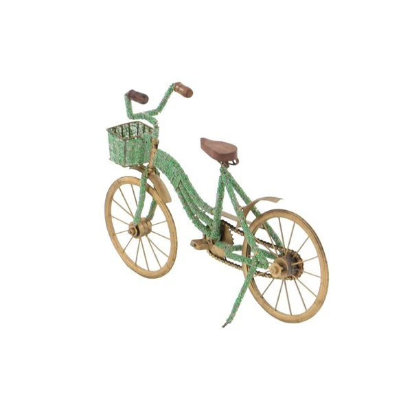 Grayson Lane 12-in x 18-in Vintage Bicycle Sculpture - Green Metal 5 Grayson Lane 12-in x 18-in Vintage Bicycle Sculpture - Green Metal - Image 5