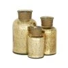 Grayson Lane Set of 3 7-in, 6-in, 5-in Glam Decorative Jar -s - Gold Glass -
