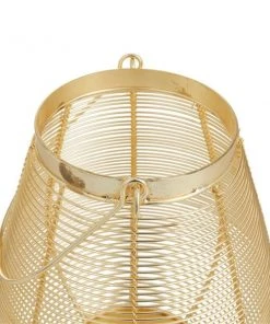 Grayson Lane 11-in x 8-in Glam Lantern - Gold Iron -GRAYSON LANE shop 330861755 AlternateImage3 l
