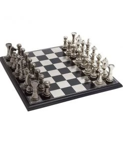 Grayson Lane 6-in x 17-in Traditional Game Set - Silver Aluminum