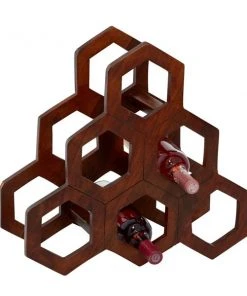 Grayson Lane 18 In. x 17 In. Contemporary Wine Rack - Brown Wood