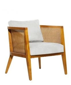 Grayson Lane 27-in x 27-in Contemporary Accent Chair - Brown Wood