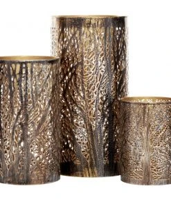 Grayson Lane Set of 3 12-in, 9-in, 5-in Brown Eclectic Lantern - Metal 4 Grayson Lane Set of 3 12-in, 9-in, 5-in Brown Eclectic Lantern - Metal -GRAYSON LANE shop 330861771 AlternateImage5 l