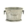 Grayson Lane 10-in x 17-in Traditional Wine Holder Bucket - Silver Metal