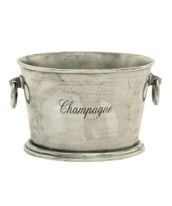 Grayson Lane 10-in x 17-in Traditional Wine Holder Bucket - Silver Metal