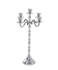 Grayson Lane 23-in x 10-in Traditional Candlestick Holders -Silver Metal -GRAYSON LANE shop 330861774 AlternateImage5 l