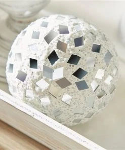 Grayson Lane Set of 4 4-in White Glam Orbs & Vase Filler -Glass - -GRAYSON LANE shop 330861775 AlternateImage2 l