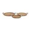 Grayson Lane Set of 3 13-in, 15-in, 17-in Farmhouse Tray - Brown Mango Wood