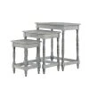 Grayson Lane Set of 3 24-in, 21-in, 16-in Eclectic Accent Table - Grey Mango Wood