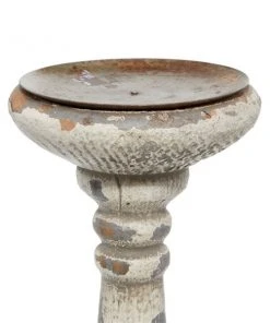 Grayson Lane Set of 2 20-in, 17-in Vintage Candle Holder - White Wood -GRAYSON LANE shop 330861784 AlternateImage4 l