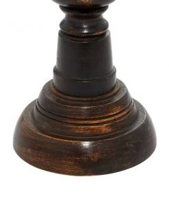 Grayson Lane Set of 3 18-in, 15-in, 12-in Farmhouse Candle Holder - Black Mango Wood -GRAYSON LANE shop 330861791 AlternateImage3 l