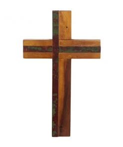 Grayson Lane 20-in x 12-in Natural Cross Sculpture - Black Wood